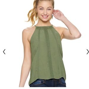 Highneck Crochet Tank Top